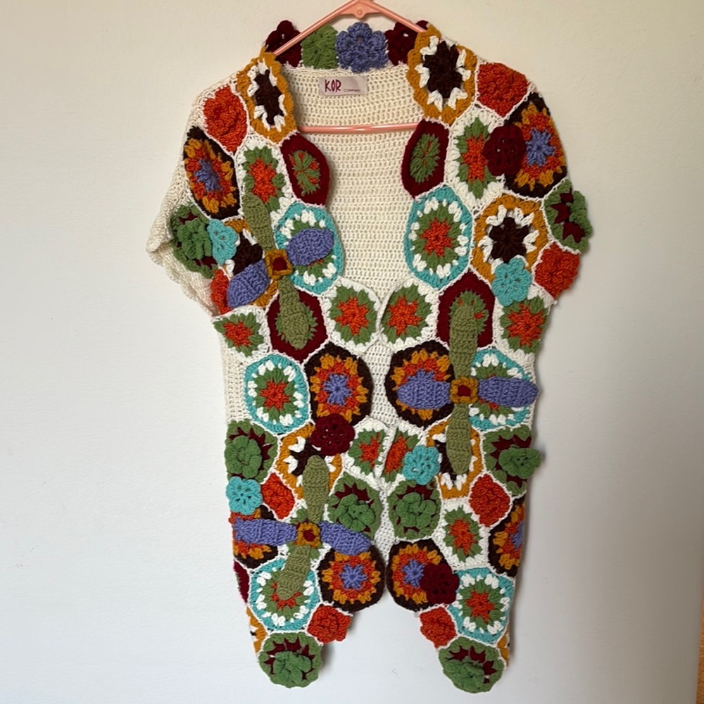 Festive Polka Dot Cardigan with Vintage Charm